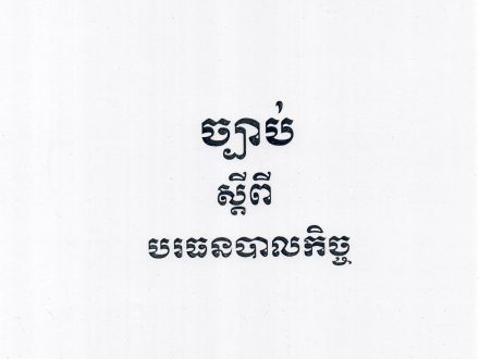 ច្បាប់ ស្ដីពីបរធនបាលកិច្ច ឆ្នាំ២០១៩